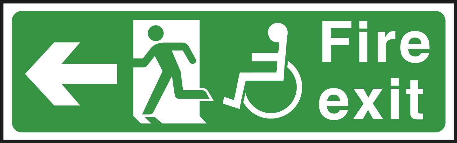 Accessible Fire Exit Sign