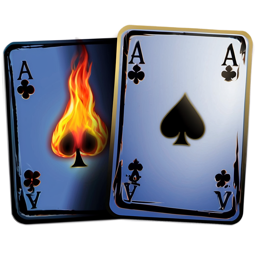 Ace Card In Fire Png 06252024