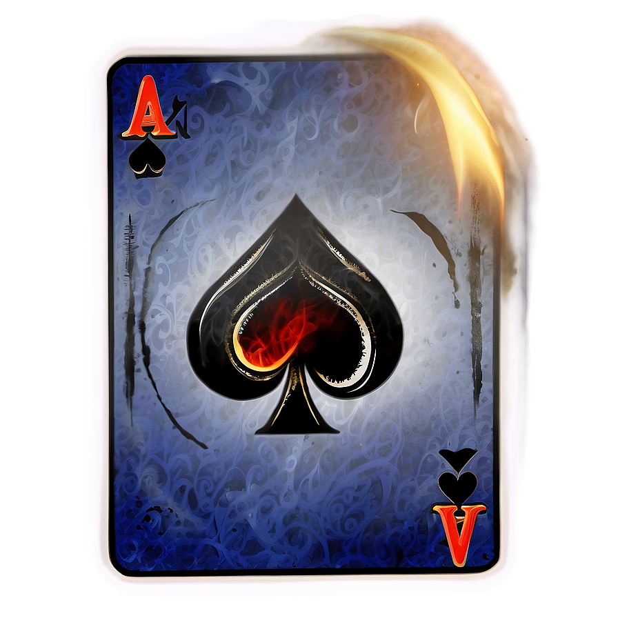 Ace Card In Smoke Png Whe43