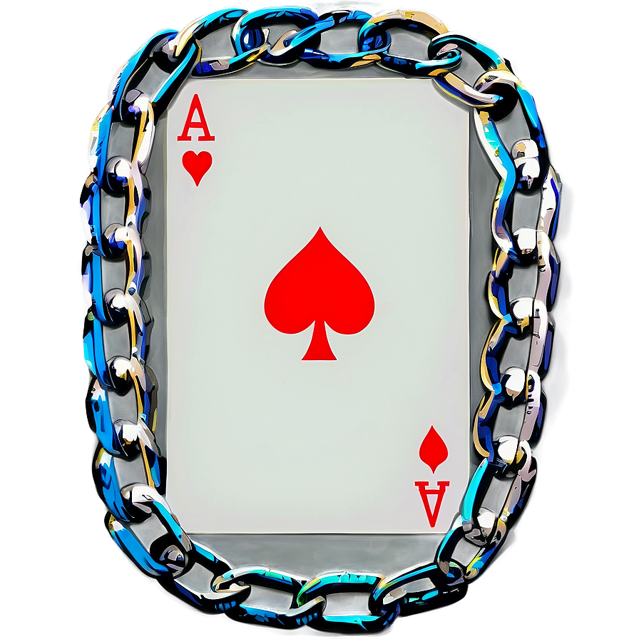 Ace Card With Chain Png Pja