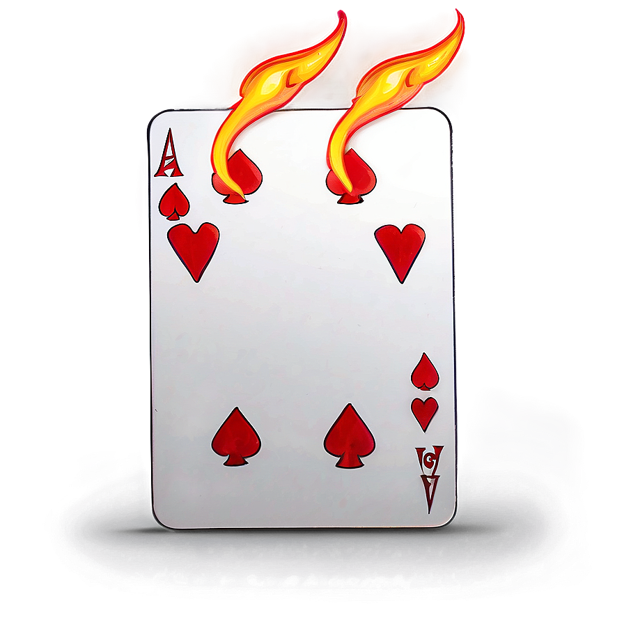 Ace Card With Flames Png Rmn