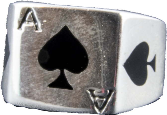 Aceof Spades Ring Closeup