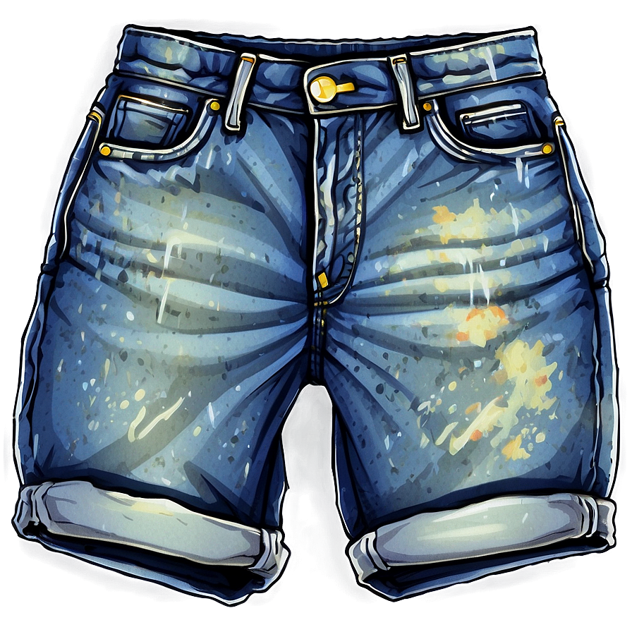 Acid Wash Jorts Png Ddo78