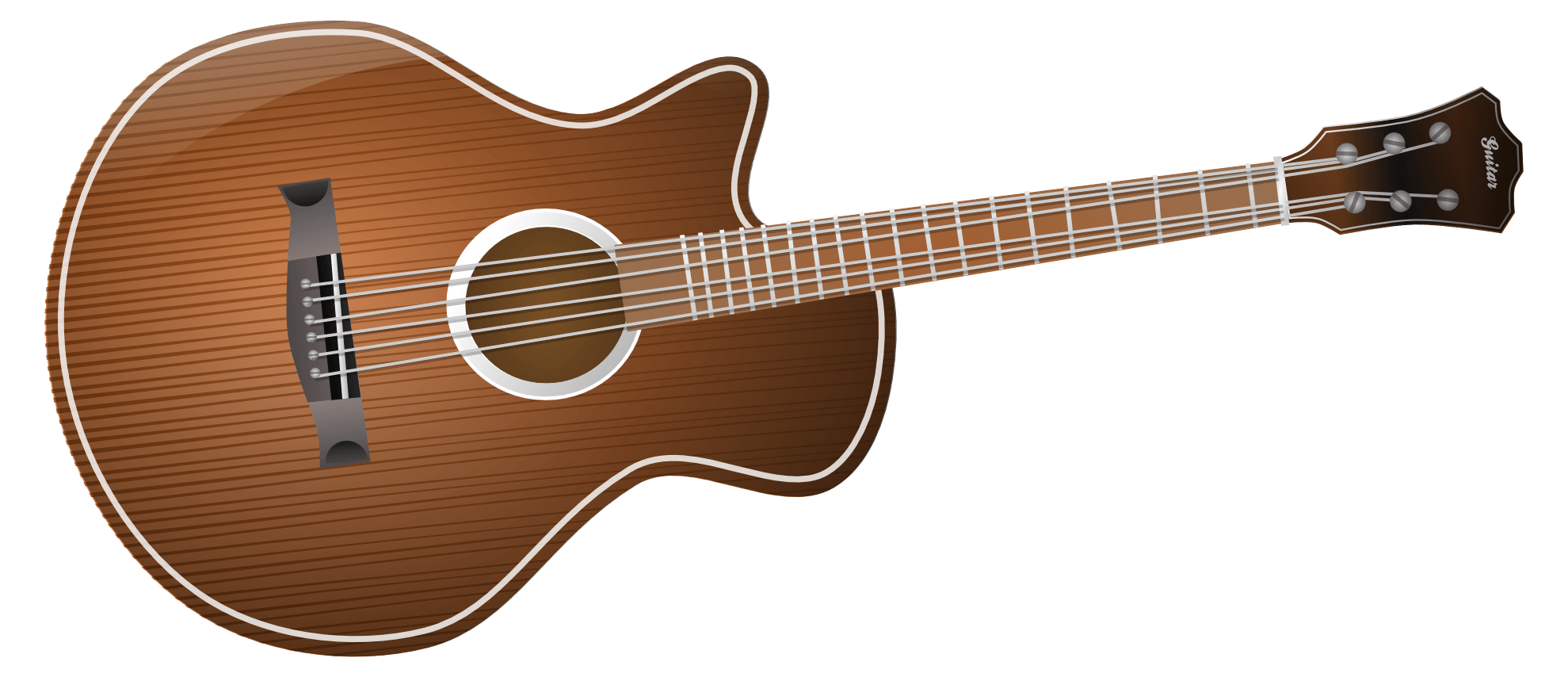 Acoustic Electric Guitar Isolated