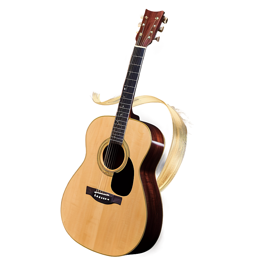 Acoustic Guitar And Vinyl Record Png Qwx47