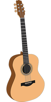 Acoustic Guitar Vector Illustration