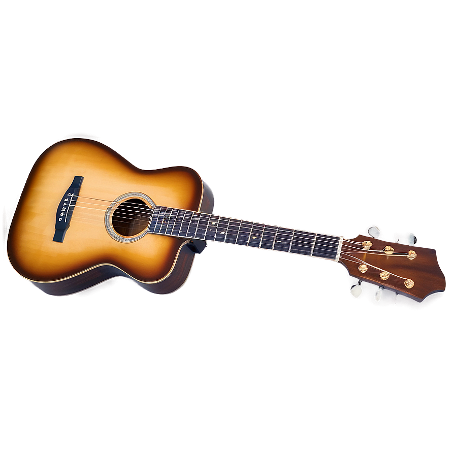 Acoustic Guitar With Sunburst Finish Png 06122024