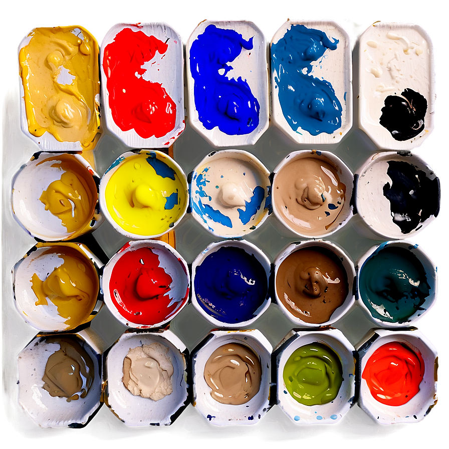 Acrylic Paint Palette Png Agl