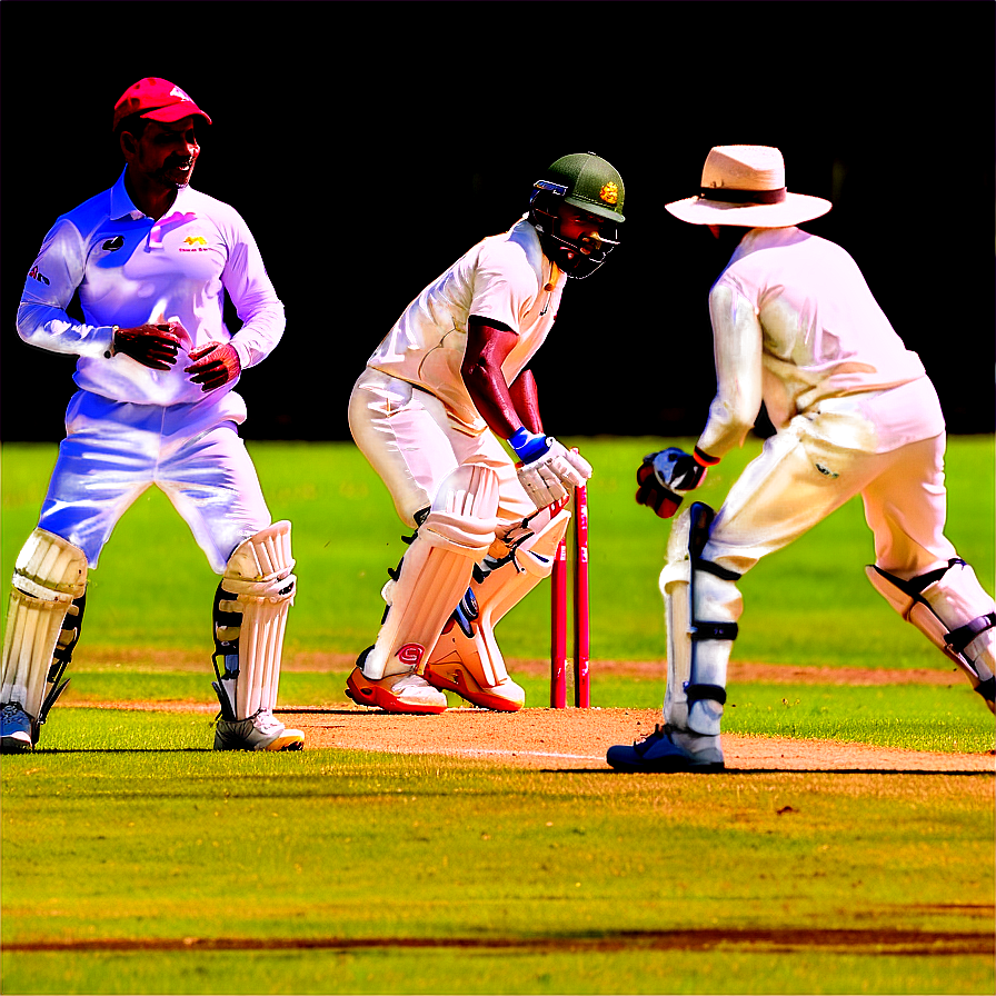 Action-packed Cricket Match Png 25