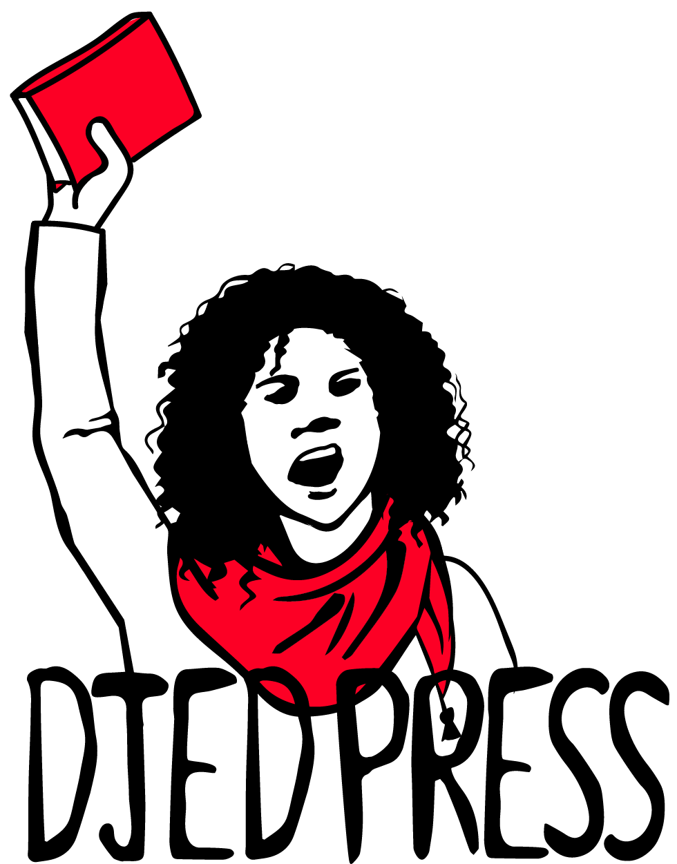 Activist Raising Red Card Illustration