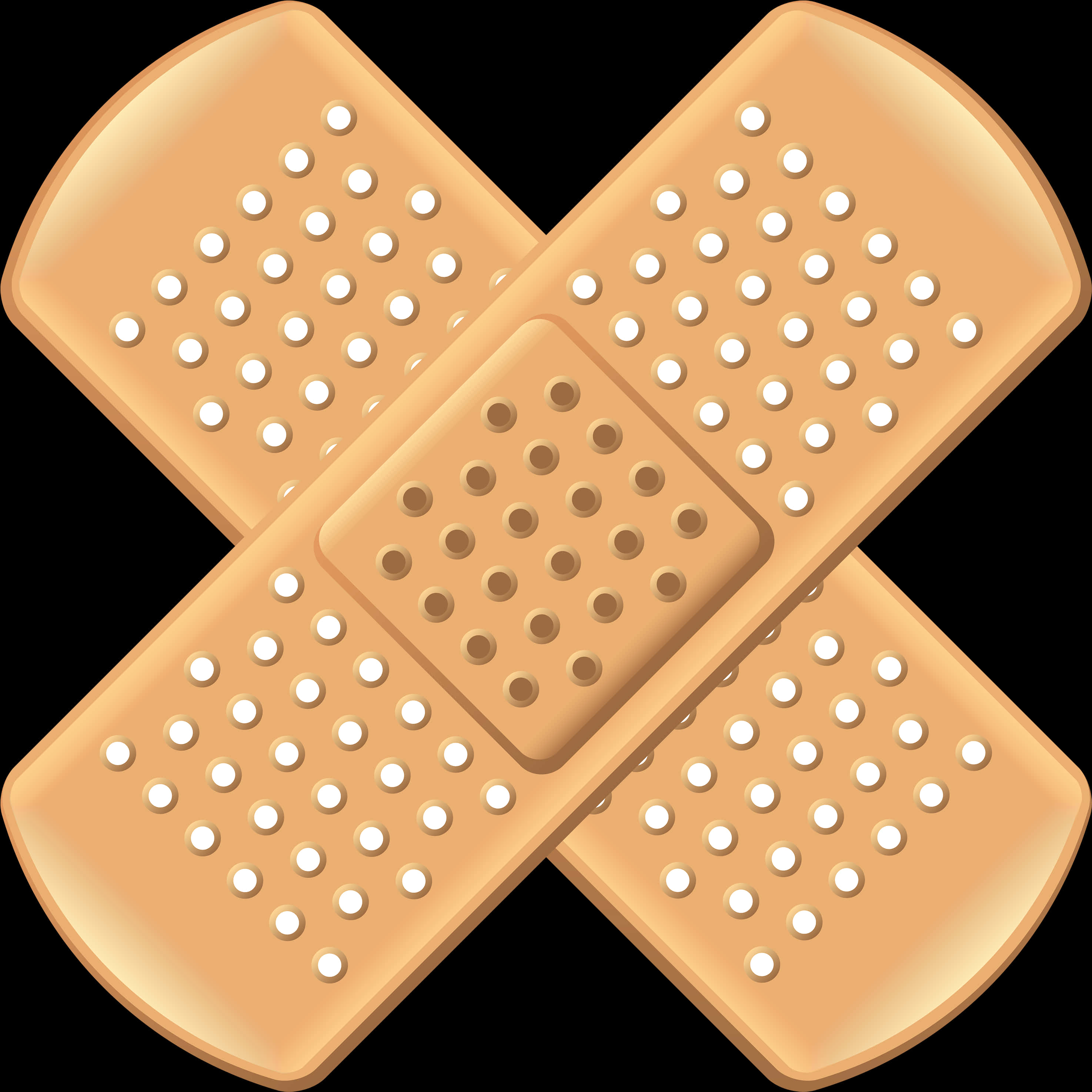 Adhesive Bandage Cross Formation