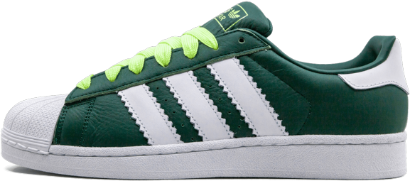 Adidas Green Sneakerwith Neon Laces