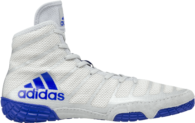 Adidas High Top Wrestling Shoe White Blue