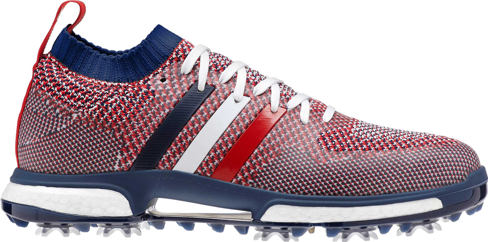 Adidas Knit Golf Shoe Red White Blue