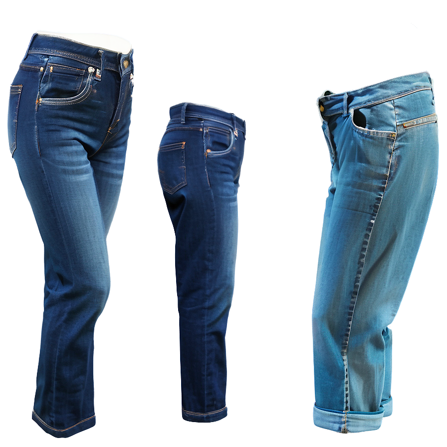 Adjustable Waist Blue Jeans Png 06112024