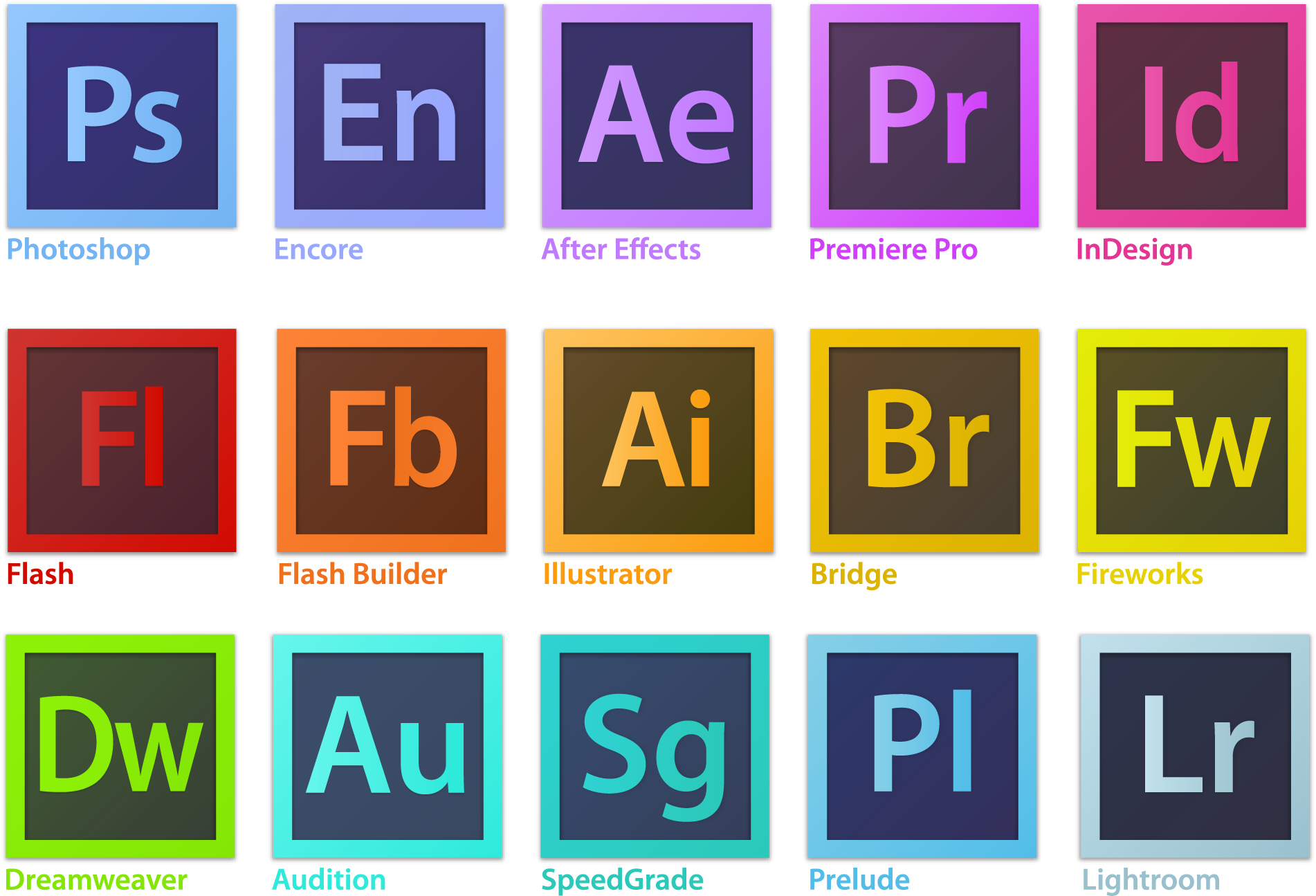 Adobe Creative Suite Icons