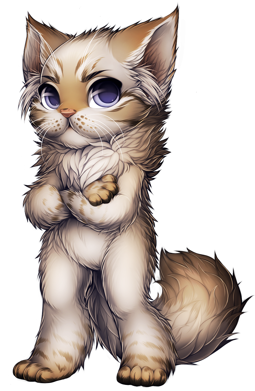 Adorable Anime Style Kitten