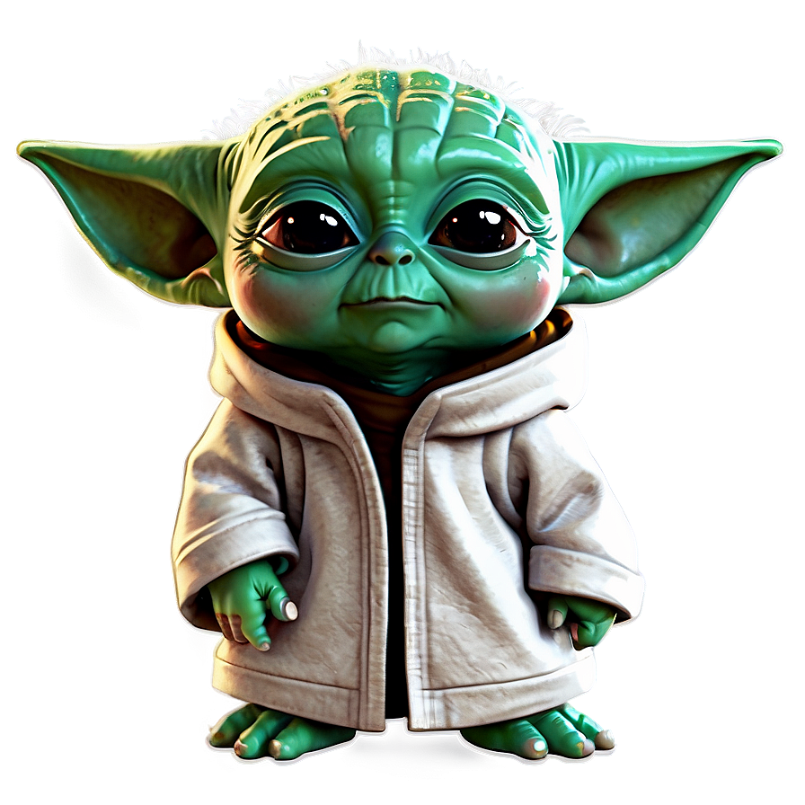 Adorable Baby Yoda Character Png 06252024