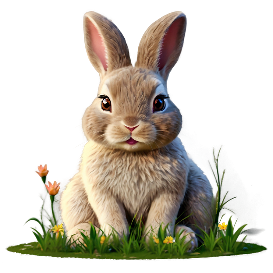 Adorable Bunny Illustration Png 05212024