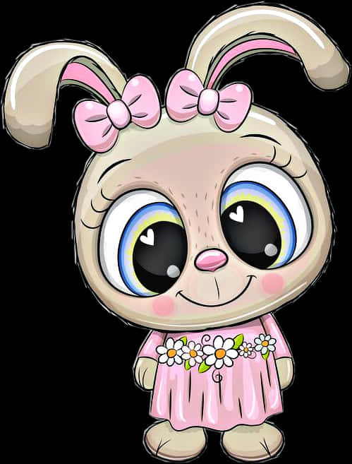 Adorable Cartoon Bunny Character