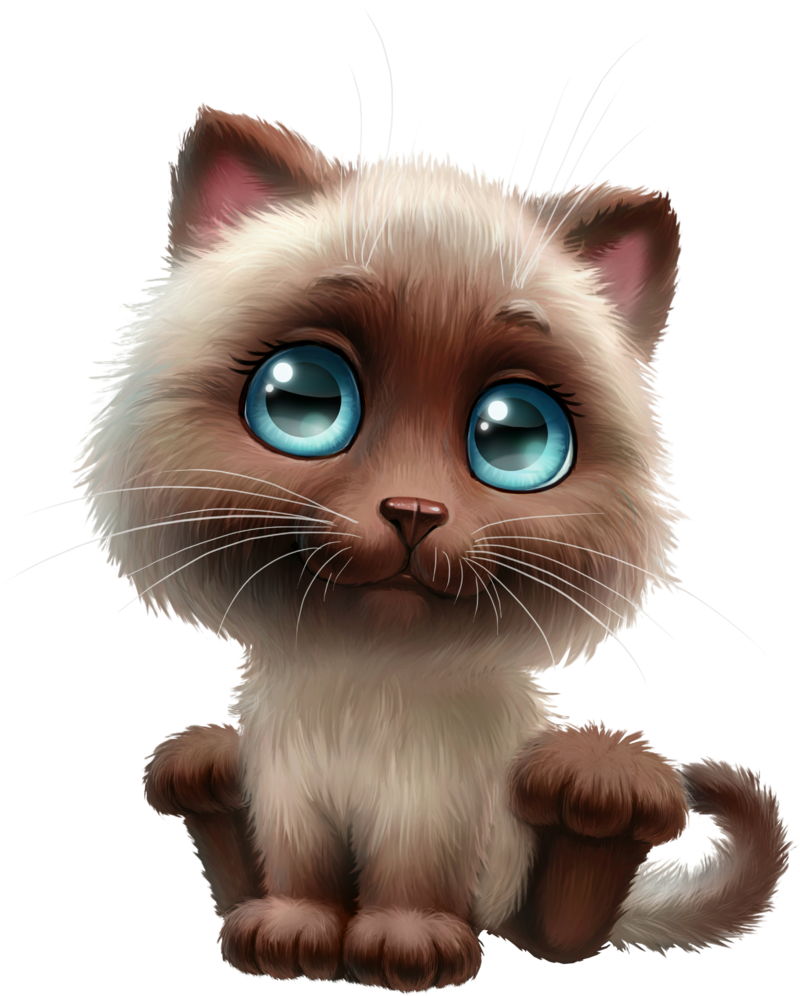 Adorable Cartoon Kitten