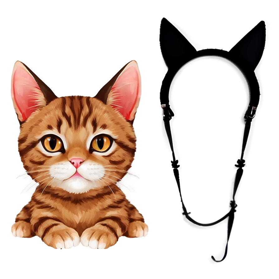 Adorable Cat Ear Artwork Png 06212024