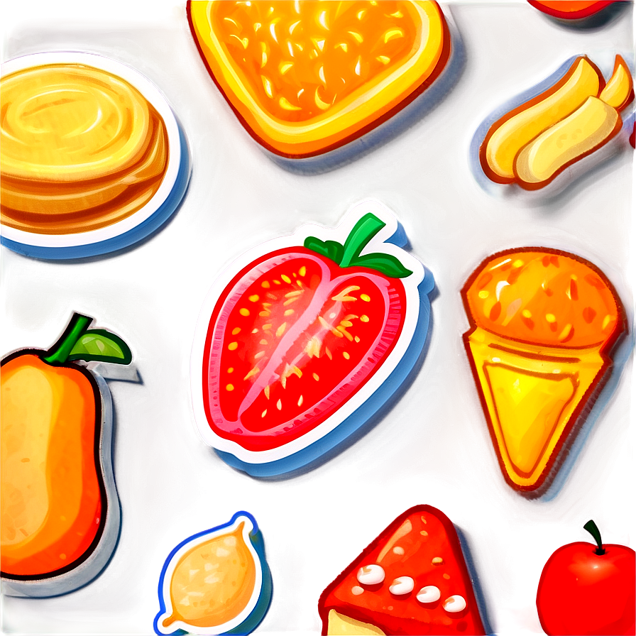 Adorable Food Stickers Png 06252024