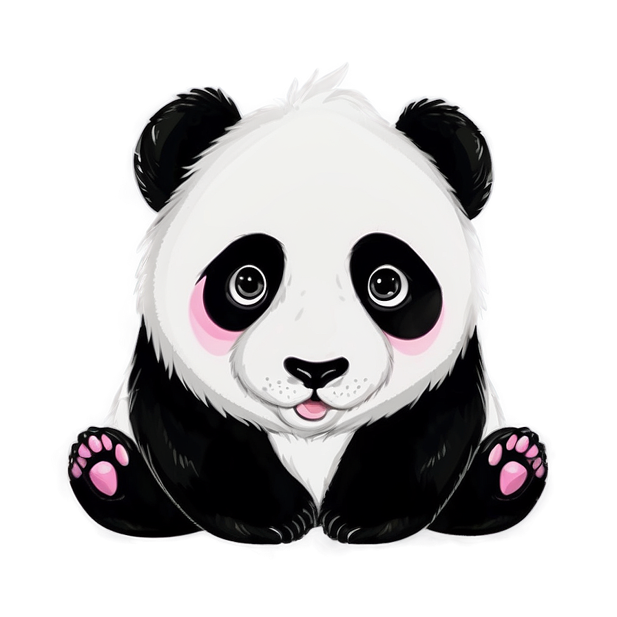 Adorable Panda Artwork Png 05062024