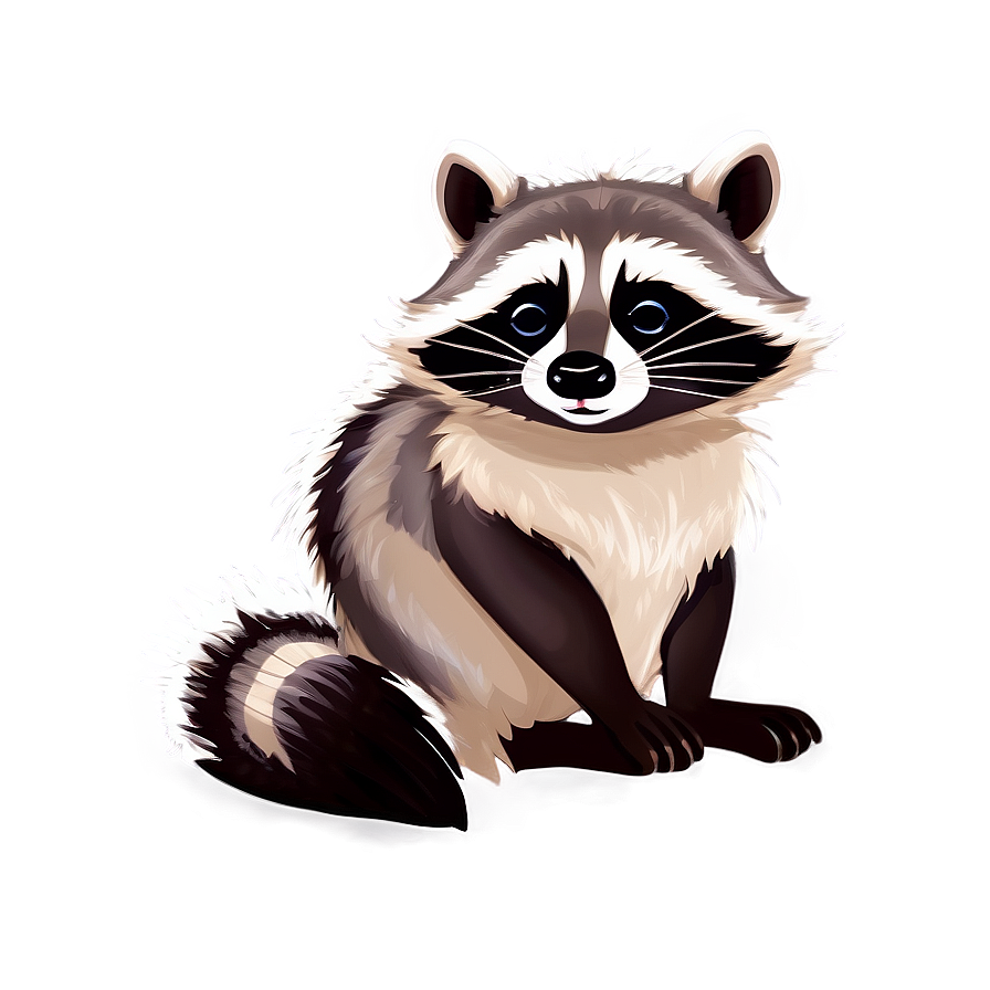 Adorable Raccoon Artwork Png Xly97