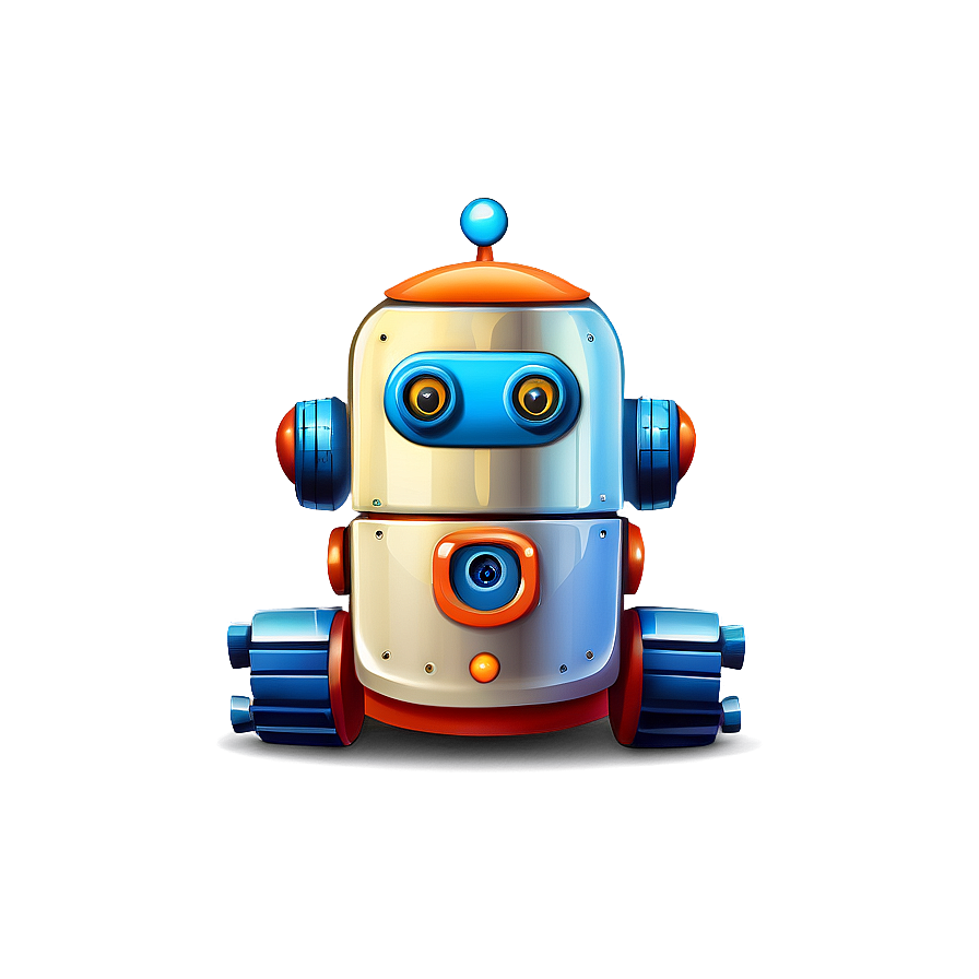 Adorable Robot Illustration Png 12