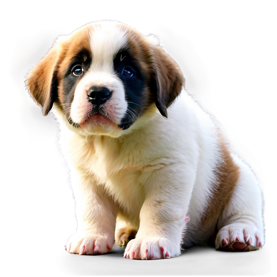 Adorable St Bernard Puppy Png 37