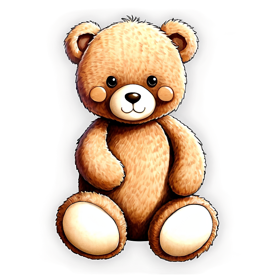 Adorable Teddy Bear Illustration Png Fmm