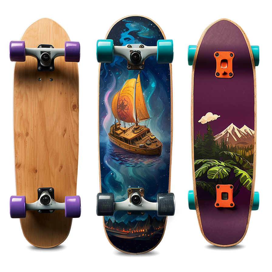 Adventure Inspired Skateboard Deck Png Bvf75