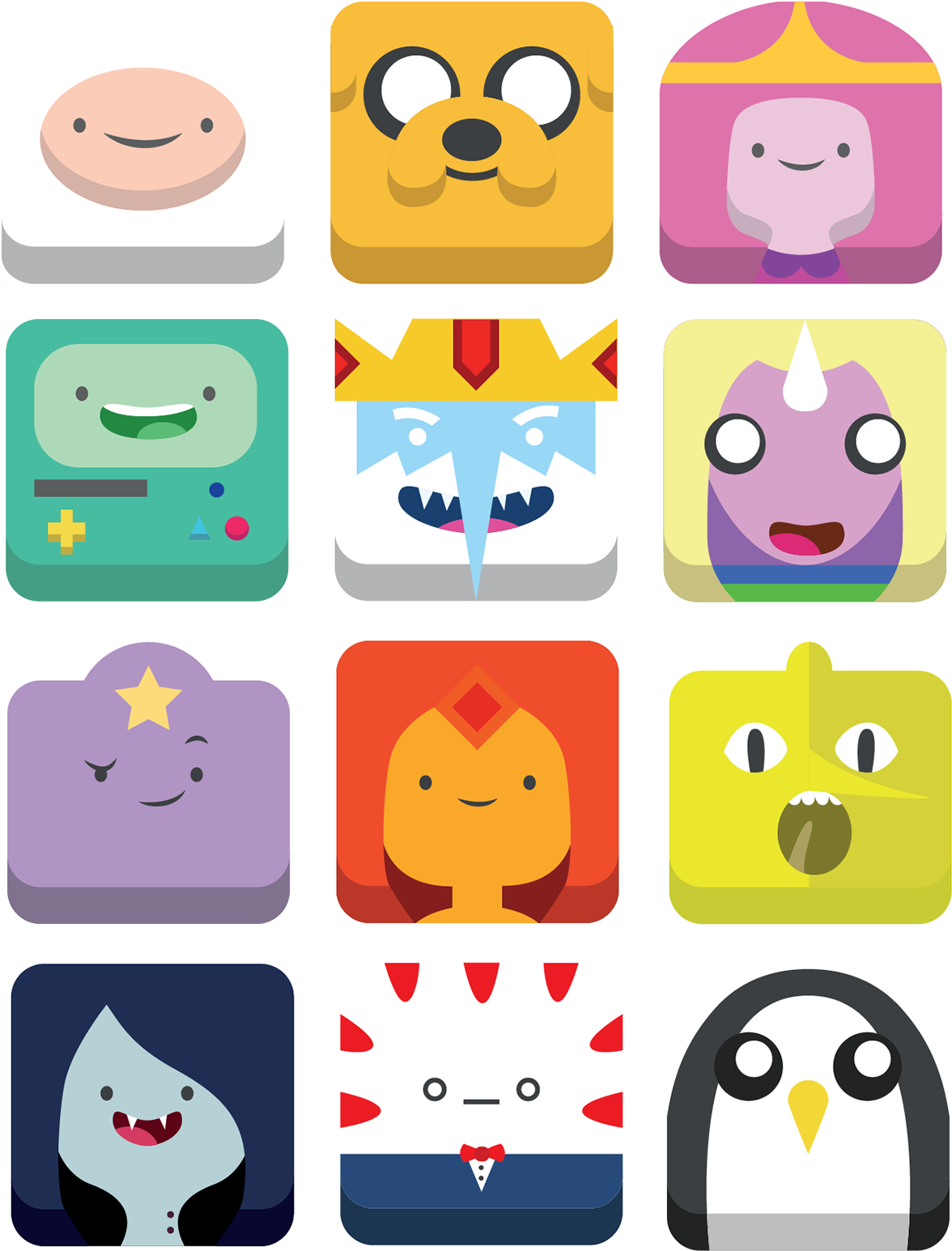 Adventure Time Characters Icons