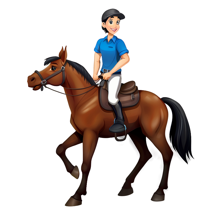 Adventurous Horse Cartoon Png Oqg59