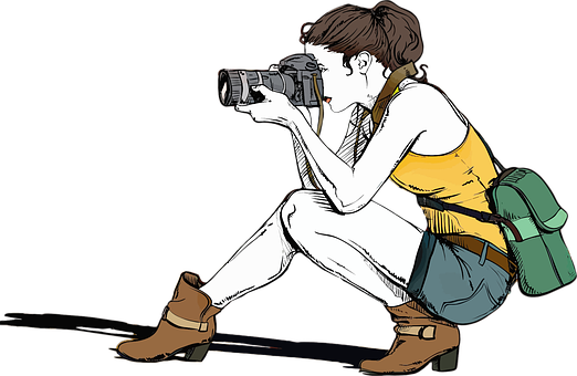 Adventurous Photographer Illustration