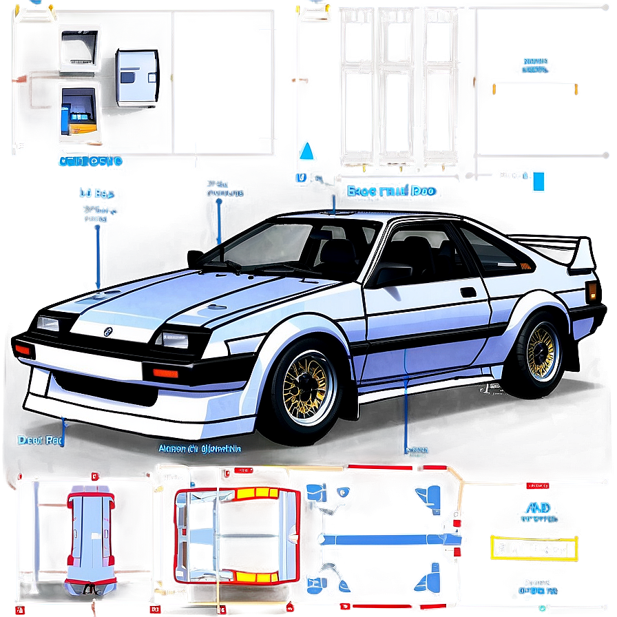 Ae86 Sportscar Blueprint Png 06242024