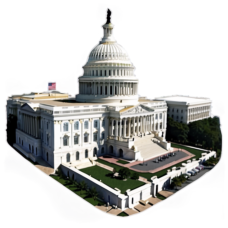 Aerial View Of Us Capitol Png 3