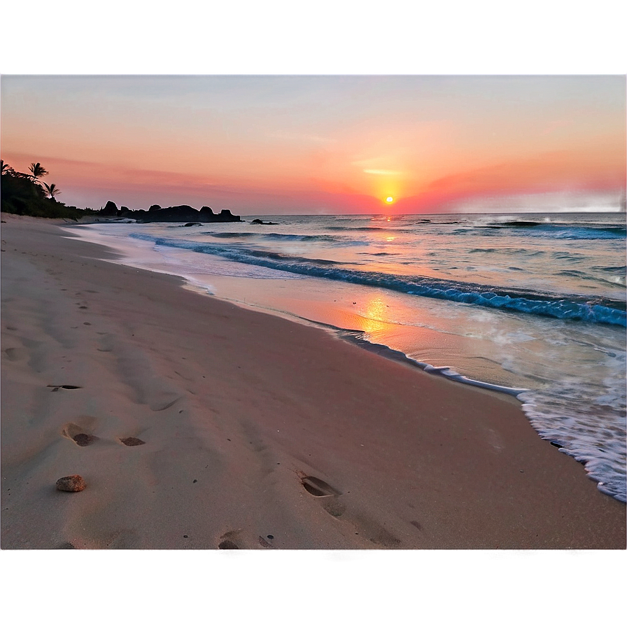 Aesthetic Beach Sunset Png Jrl77