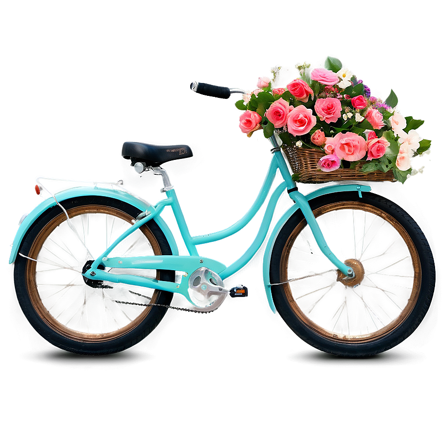 Aesthetic Bicycle With Flowers Png 55