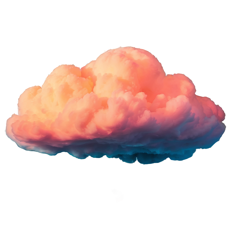 Aesthetic Cloud In Fiery Sunset Png 6