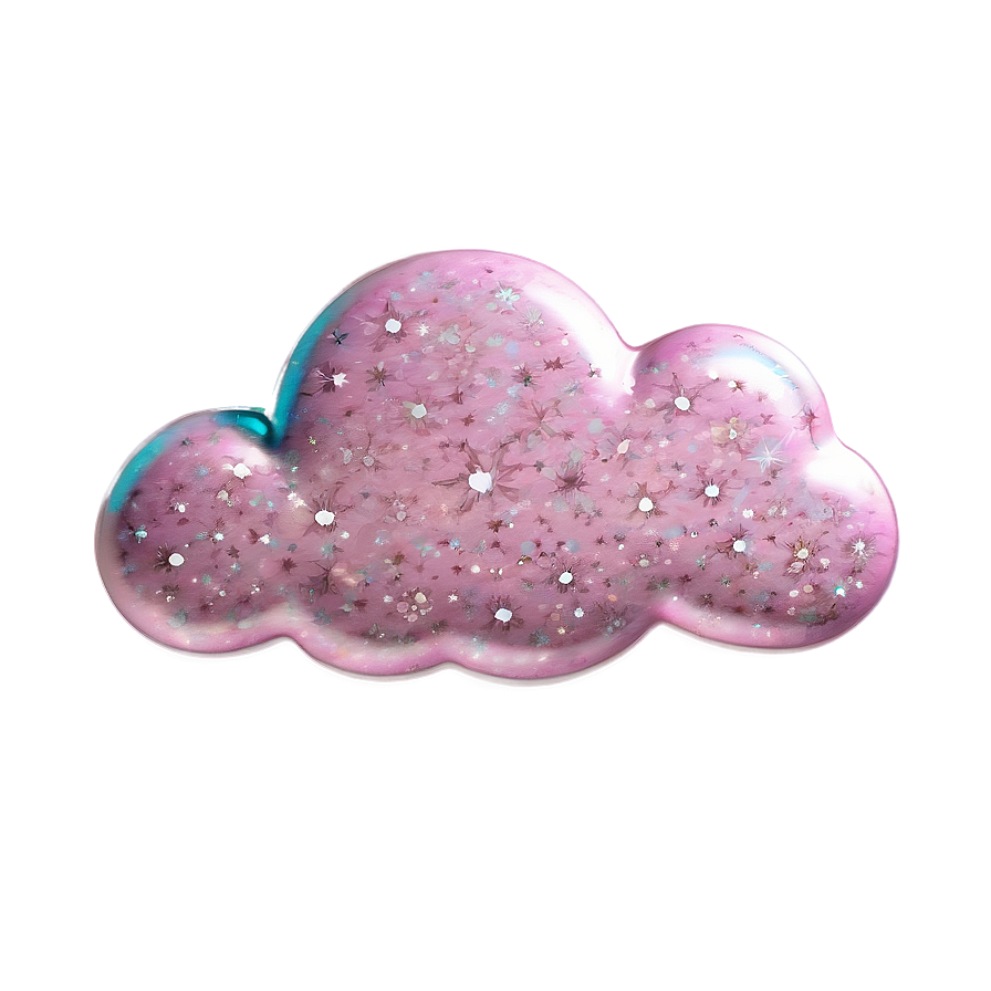 Aesthetic Cloud With Glitter Stars Png Vtr