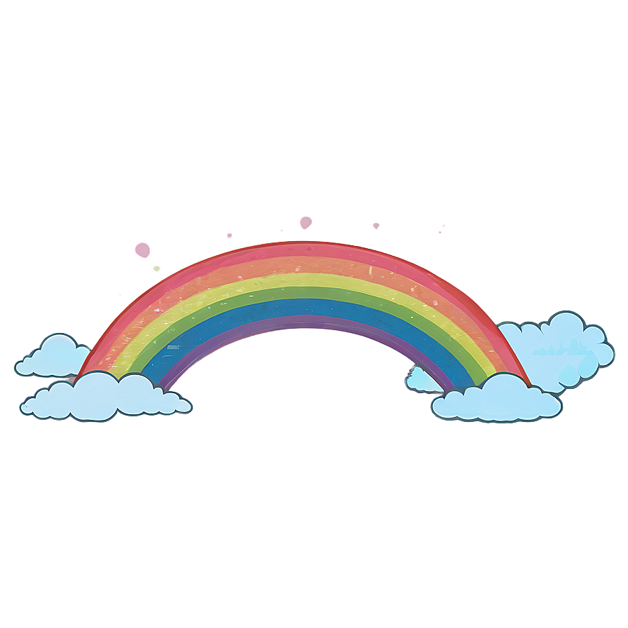 Aesthetic Cloud With Rainbow Bridge Png Buj