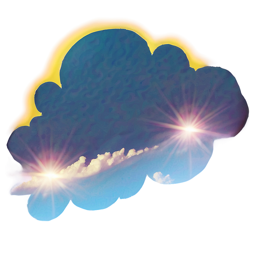 Aesthetic Cloud With Sun Flare Png 06252024