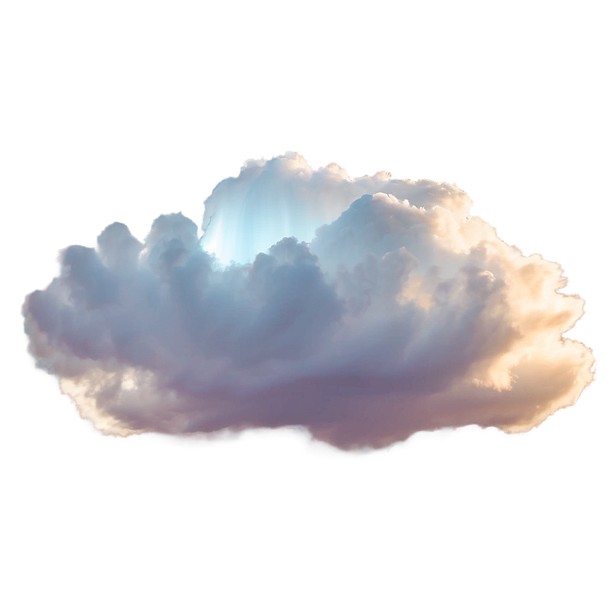 Aesthetic Cloud With Sun Flare Png Pwo