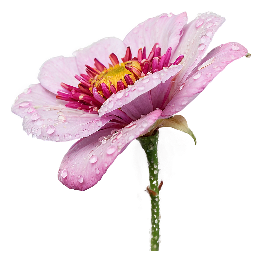 Aesthetic Flower In Dew Png 57