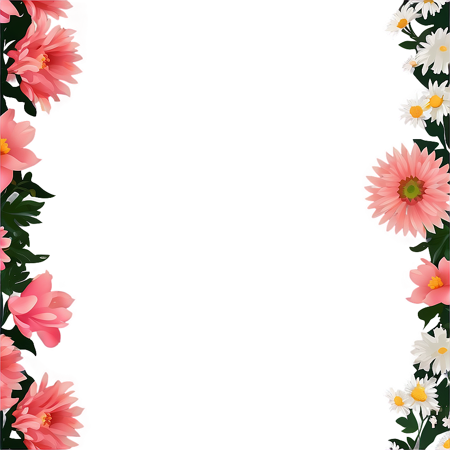 Aesthetic Flowers Border Png 06282024