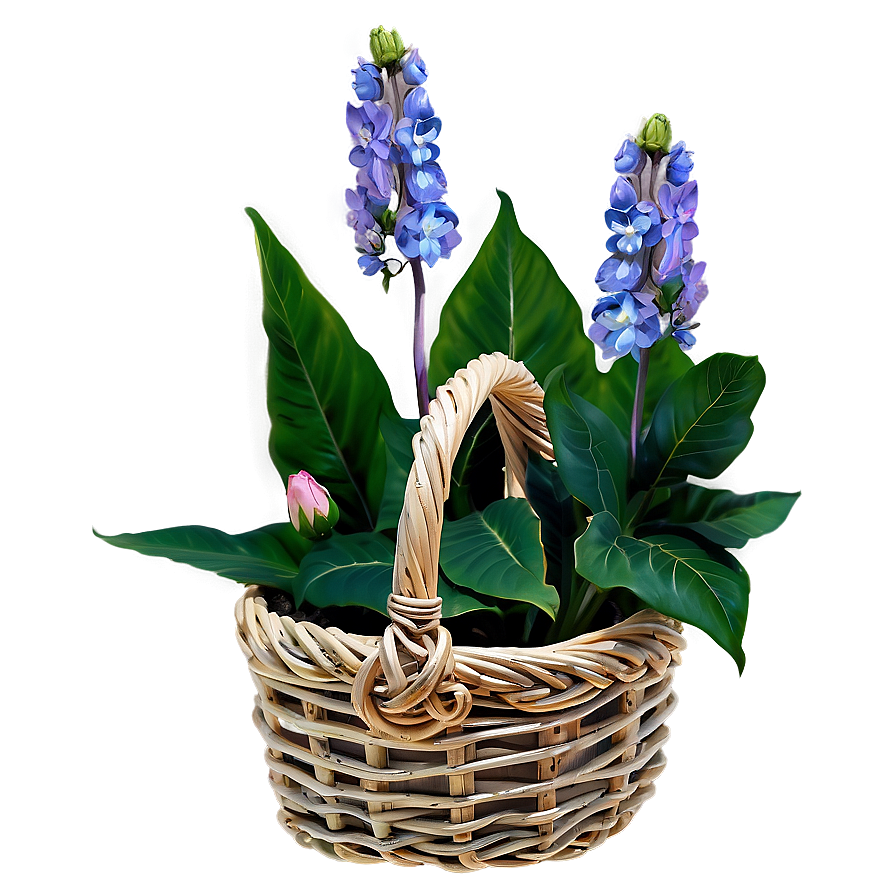 Aesthetic Flowers In Basket Png 06282024