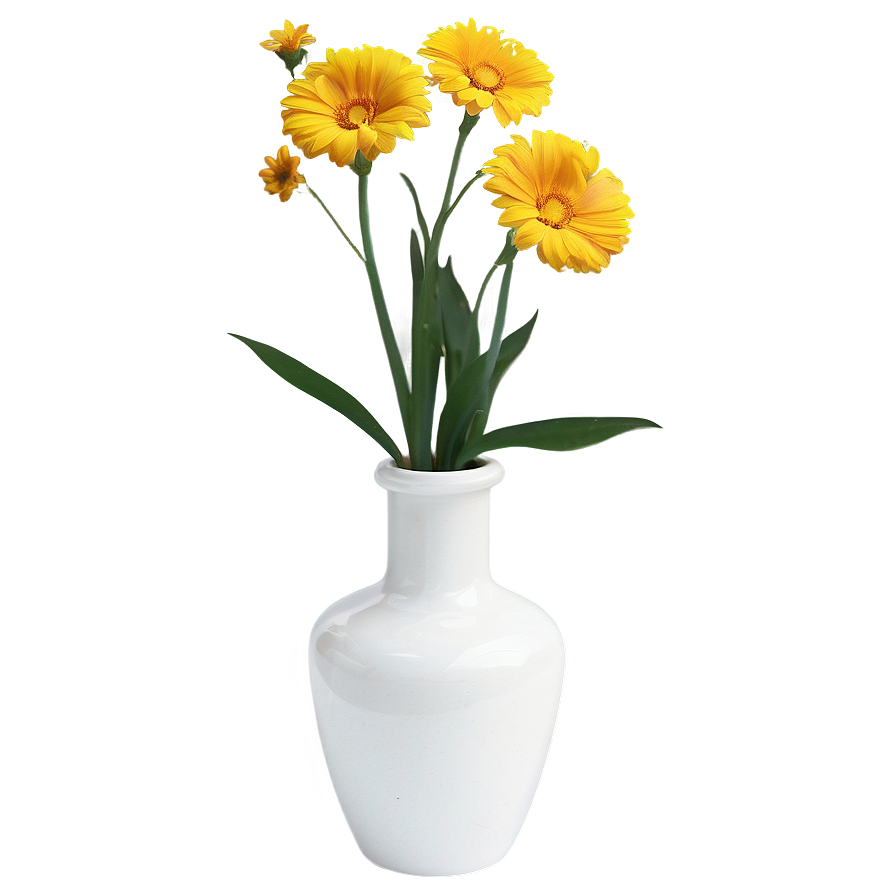 Aesthetic Flowers In Vase Png Xcy3