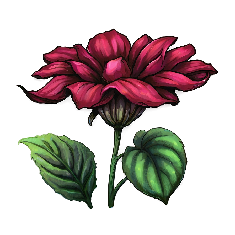 Aesthetic Flowers Sketch Png 37